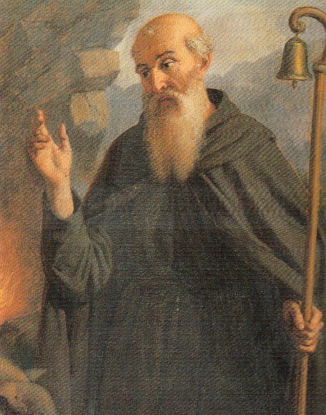 Sant'Antonio Abate - 1874 - olio su tela cm. 100x75 - chiesa di San Filippo Neri - Cogno (BS)